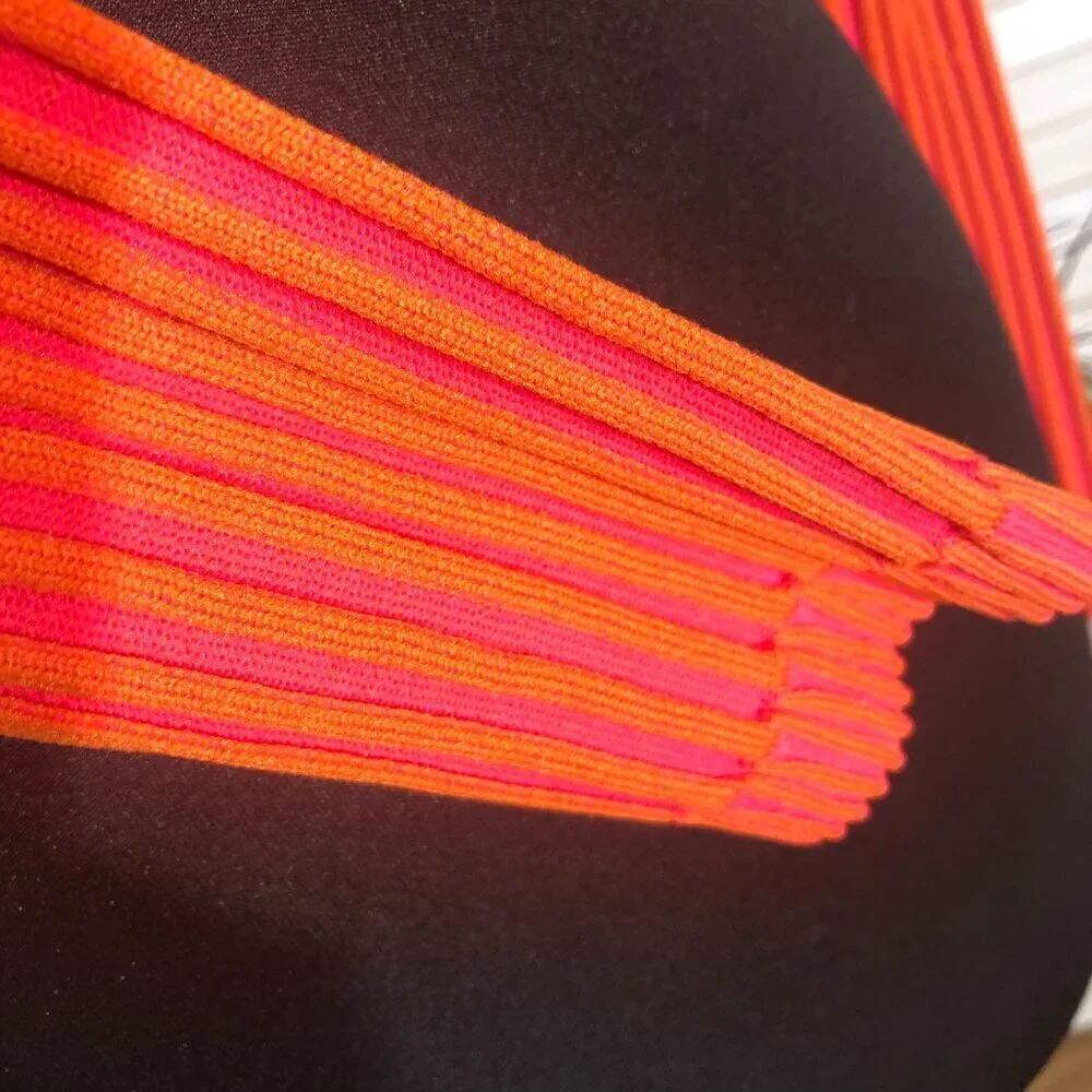 PrettyLittleThing Pink Orange Knit Cropped Top Small - Picture 11 of 11